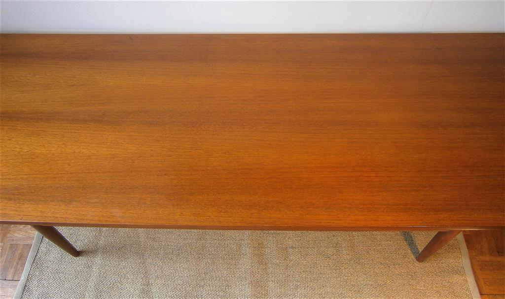 A teak Kofod Larsen for G plan large coffee table, width 160cm, depth 58cm, height 46cm